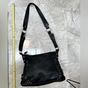 Black leather Soprano shoulder bag